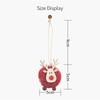 4Pc Deer Ornaments Christmas Tree Soft Reindeer Plush Doll Christmas Antler Pendant Wooden Animal Ornaments Deer Christmas Decor
