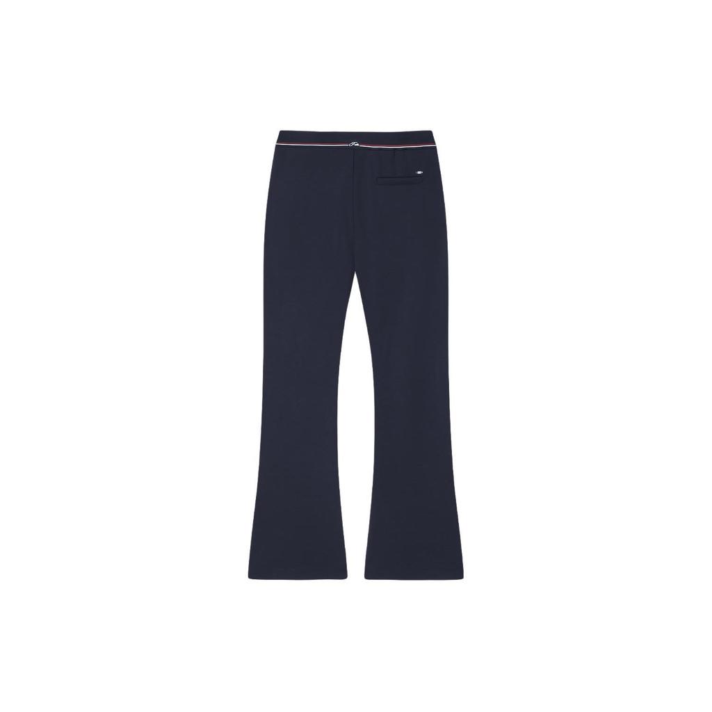 Fila Solid Color Mid Waist Straight Leg Casual Pants Women Bottoms Legendary-Blue F51W421601F-NV