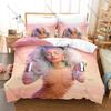 Doja Cat 3PCS Bedding Set Duvet Cover And Two Pillowcases Microfiber 3D Digital Printed Star Bed Linens Home Decoration