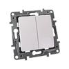 White Double ON/OFF Switch 10 A 250 V Ip20 Niloe Eco 76450