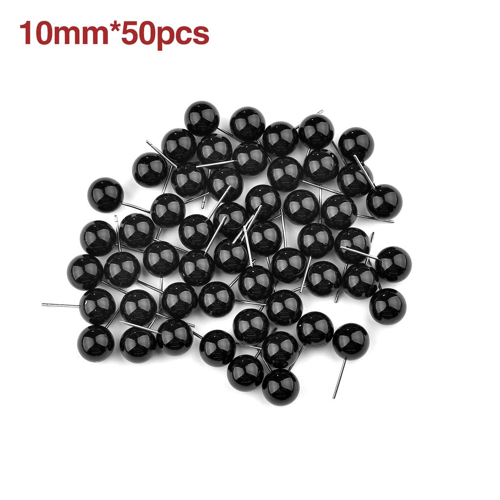 50/100pcs Plastic Eyes for Needle Felting Dolls Poke Teddy Bears 4-14mm Black Beans Eyes for DIY Doll Eyes