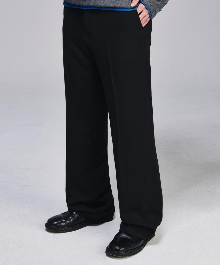 SIGNATURE [Summer Fabric Added] Semi-Bootcut Slacks [Black]