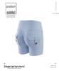 Cross-Border Fitness Yoga Shorts with Pockets - Button Workwear Running Pilates Peach Butt Hot Pants