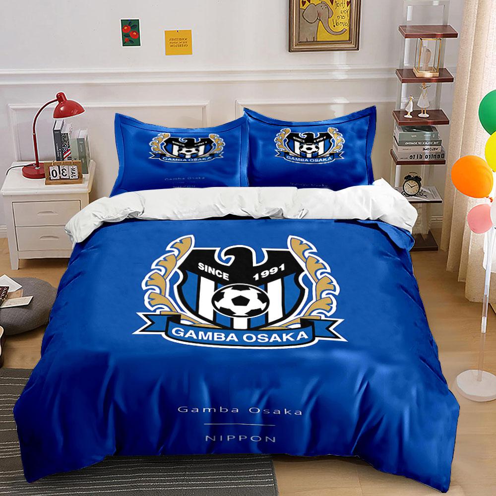 Gamba Osaka Bedding Set Blue Bedding Duvet Cover Set Duvet Cover Pillowcases (1 * Duvet Cover 2 * Pillowcases, without duvet insert) 135x200cm