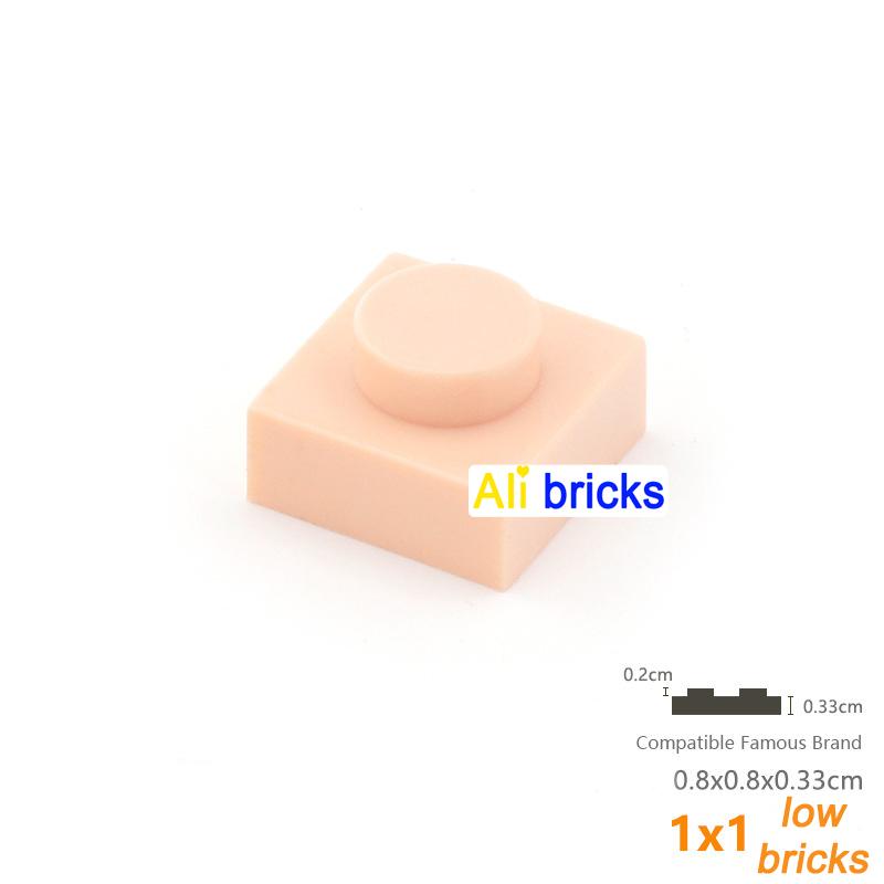 200pcs/lot Bulk Blocks Building Bricks Thin 1x1 Educational Assemblage Construction Toys for Children Size Compatible With 3024
