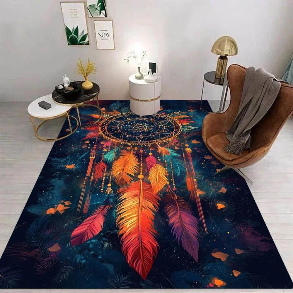 Flower Carpet Cartoon Living Room Bedroom Kitchen Sofa Table Balcony Rug Non-slip Washable Mat Exquisite Home Ornaments