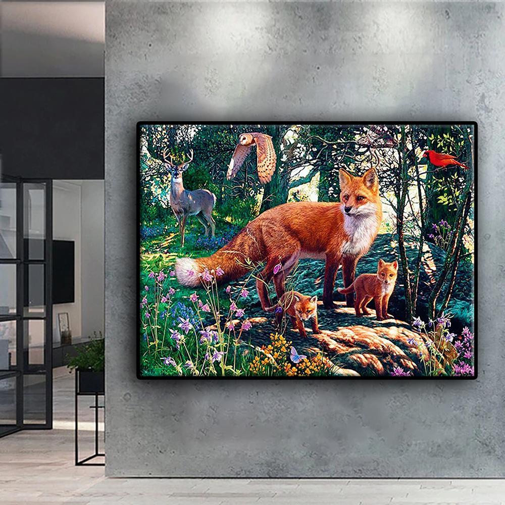 Diamant Malerei Tier Fuchs Diamant Mosaik Handwerk Diamant Stickerei Malerei