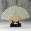 1 Pcs 7-inch Folding Paper Fan Dance Wedding Party Lace Silk Folding Hand Held Solid Color Fan