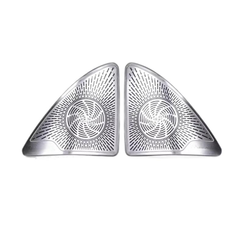 Car Horn Cover Door Horn Protective Cover A-pillar tweeter Horn Cover Stainless Steel For Mercedes Benz S Class W222 2014-