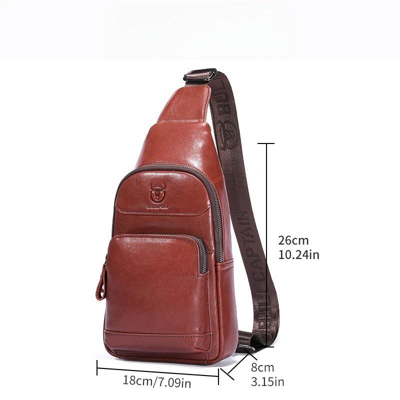 Brand New Men's Bag 100% Leather Fashion Chest Bags Luxury Designer Bag Husband's Crossbody Bag Large Capacity Messenger Bags