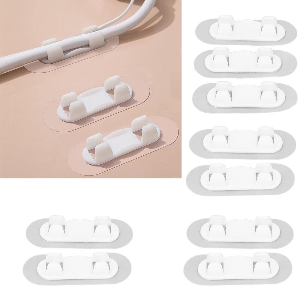 40Pcs Adhesive Cable Clips Punch Adhesive Wire Holders Cord Clips for Home Car Desk