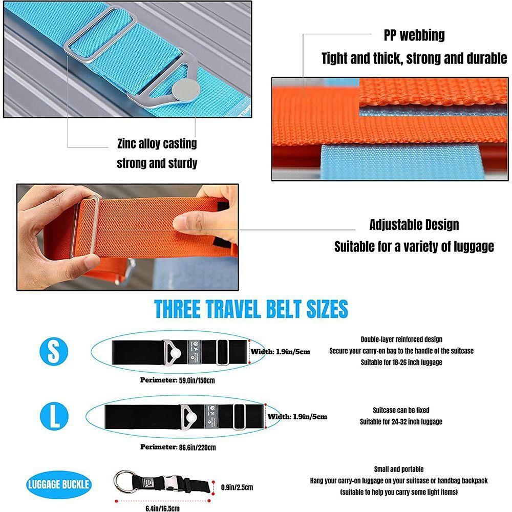 Anti-lost Cross Strap Fixed Strap Packing Belt Luggage Strap Bundling Belt Luggage Buckle Strap Travel Suitcase Accessories
