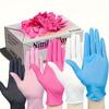 100-1 Disposable Nitrile Gloves -Waterproof, Durable, Lightweight, Suitable for Home Cleaning, Hair Dye Applications - Multifunctional Cleaning Gloves