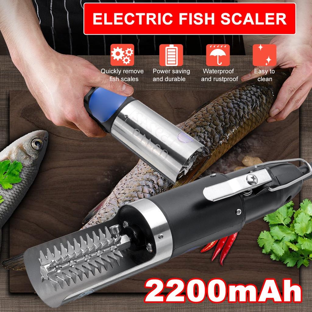 Electric Fishing Scalers Fish Scaler Clean Fish Remover Cleaner Descaler Waterproof Scraper Seafood Tools Black