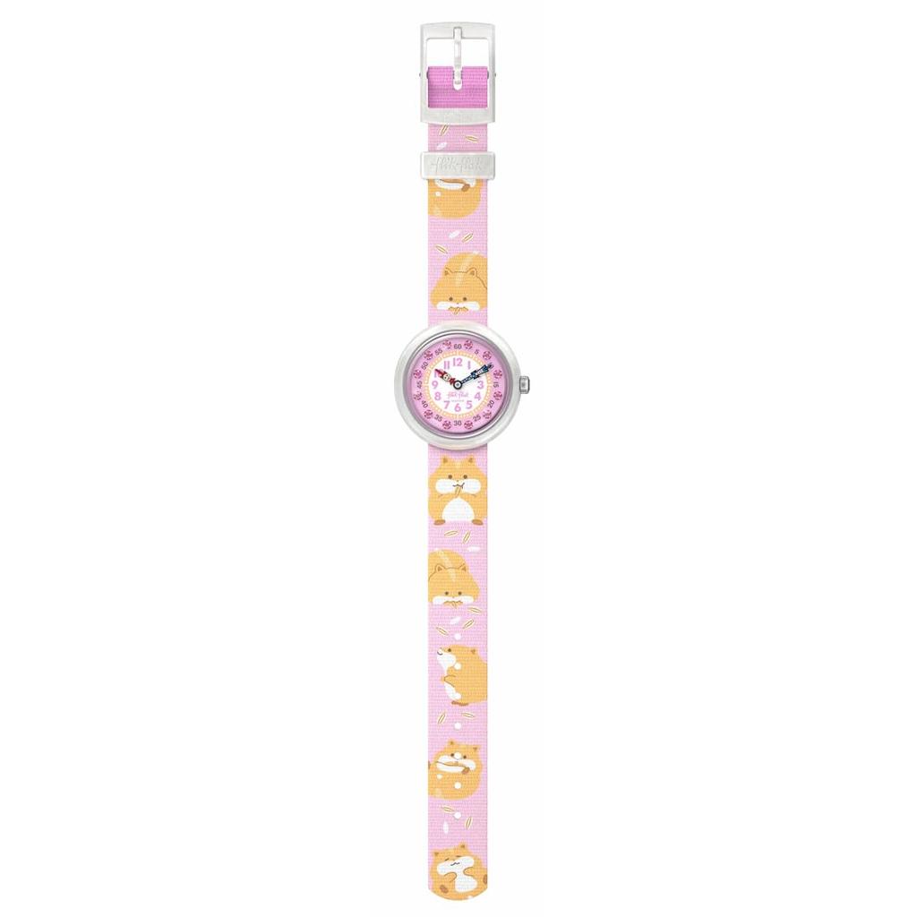 Wristwatch CUDDLY HAMSTER FBNP235 Girls Pink [Flick Flack] Kids'
