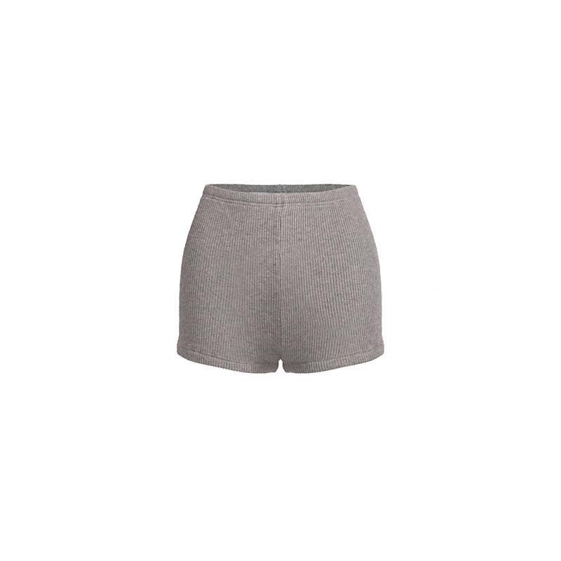 

High-Waisted Elastic Safety Shorts - Slimming & Versatile for Autumn and Winter Small серый