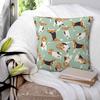 Beagle Scatter Mint Square Pillowcase Pillow Cover Polyester Cushion Decor Comfort Throw Pillow for Home Living Room