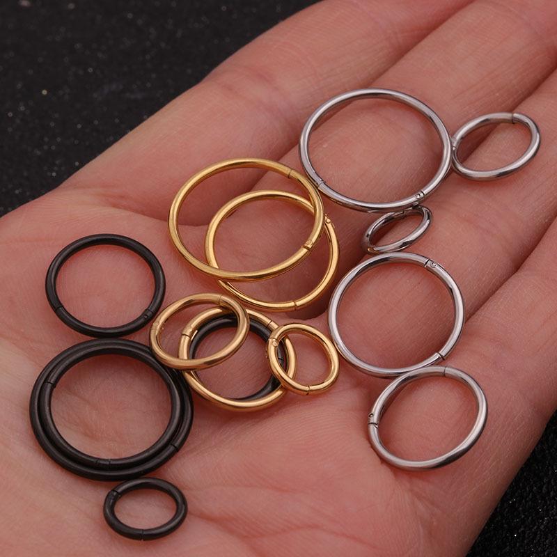 Stainless Steel Minimalist Open & Closed Nose/Ear Piercing Ring - European & American Style