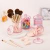 3Pcs With Lids Cotton Swabs Holder Wide Mouth Waterproof Apothecary Jar Moisture-proof Clear Makeup Sponges Container Makeup