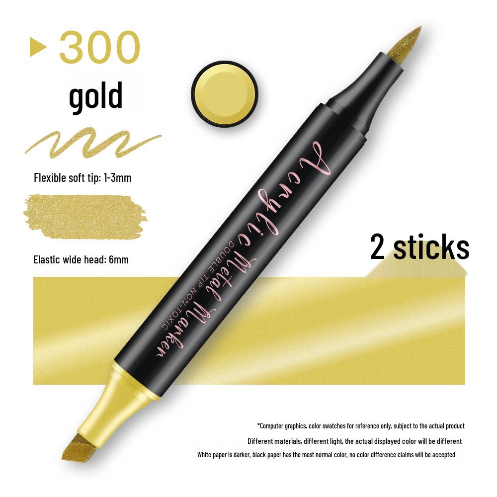 

Dual-Tip Metallic Glitter Acrylic Brush Pens: Waterproof, Quick-Dry, and Non-Fading.