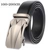 LONG Size 180 170 160 150 140 130cm Belt Plus Size Silver Metal Automatic Buckle Men's Belts for Business Trouser Jeans