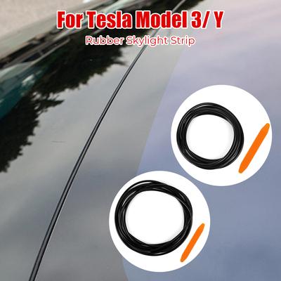 Anti-damm Vattentät bil Modifiera tillbehör Vindskyddsljudsänkning för Tesla Model 3 Model Y Gummi takfönster Ljudisolator