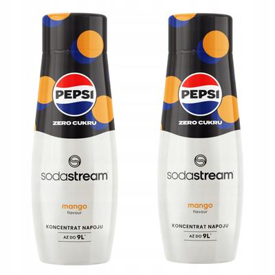 Set of 2 Sodastream Concentrates 2x Pepsi Max Mango Zero Sugar Diet Syrups