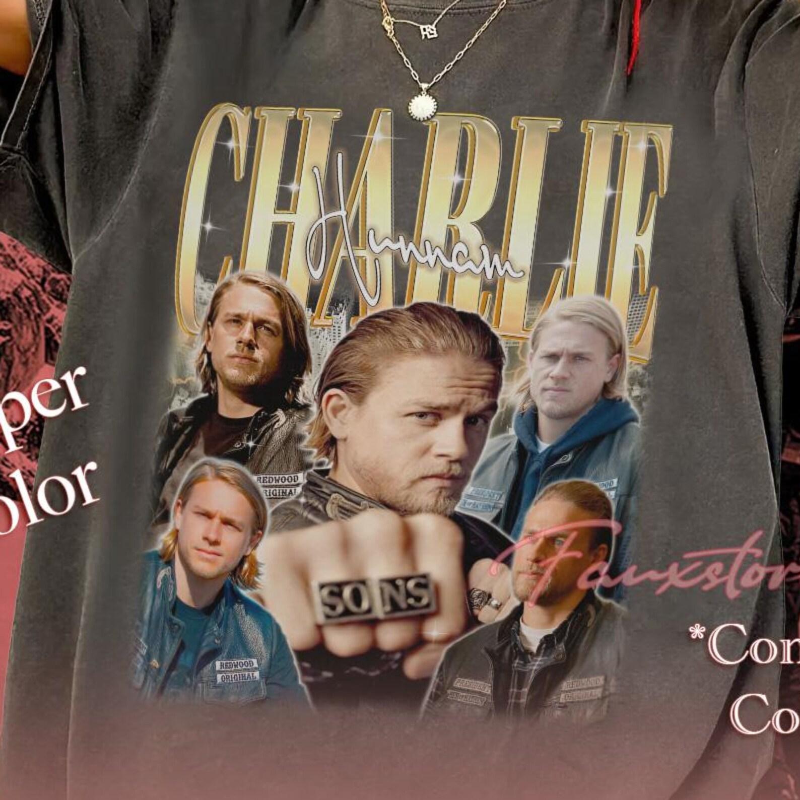 Charlie Hunnam Sons of Anarchy Collage T-Shirt – 100% Cotton Comfort M