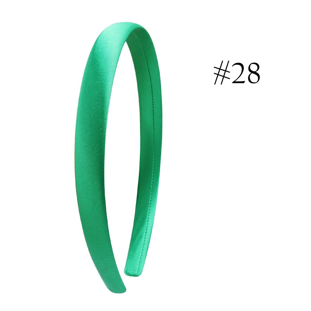 1,5 cm Einfache Stirnbänder Satin Bastelstirnband DIY Haarband Bunte Satinbezogene Stirnbänder für Mädchen Frauen