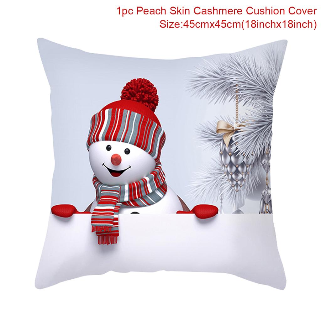 Merry Christmas Cushion Cover Christmas Decorations for Home 2025 Christmas Ornaments Xmas Navidad Gifts Happy New Year 2026