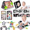 Jouets Jouets Coussin pour le Ventre Noir et Blanc Haut Contraste Bébé Montessori Miroir d'Apprentissage pour Nourrisson Nouveau-né 0 6 12 Mois