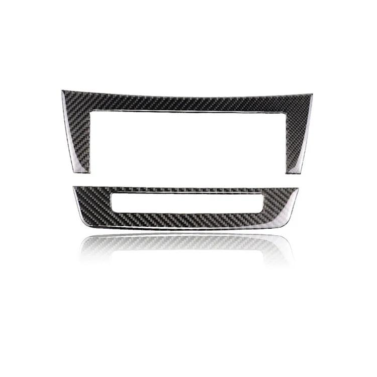 Carbon Fiber Car Accessories Central Control CD Plane Car Sticker for Mercedes W204 C Class 2010-2013 Car Styling Decals