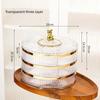 Multi layer Transparent Snacks Box Dust-proof Acrylic Dry Fruit Tray Candy Nut Storage Box Modern Living Room Sundries Container