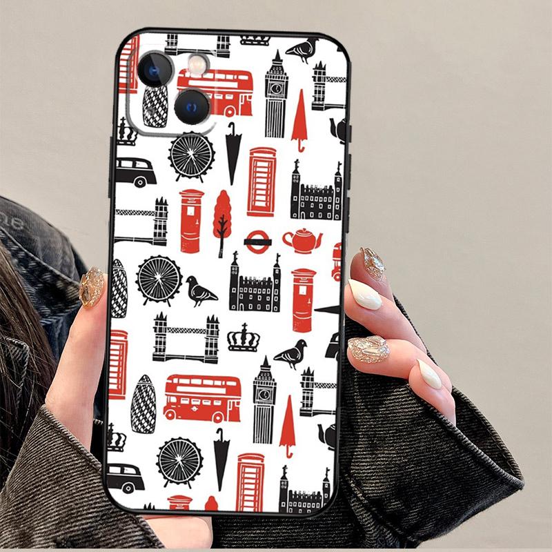 

London British Union Jack Phone Case For iPhone 17 Pro Max 17 Air 14 13 12 11 15 16 Pro Max mini 16 Plus 16e Cover iPhone 17 Pro
