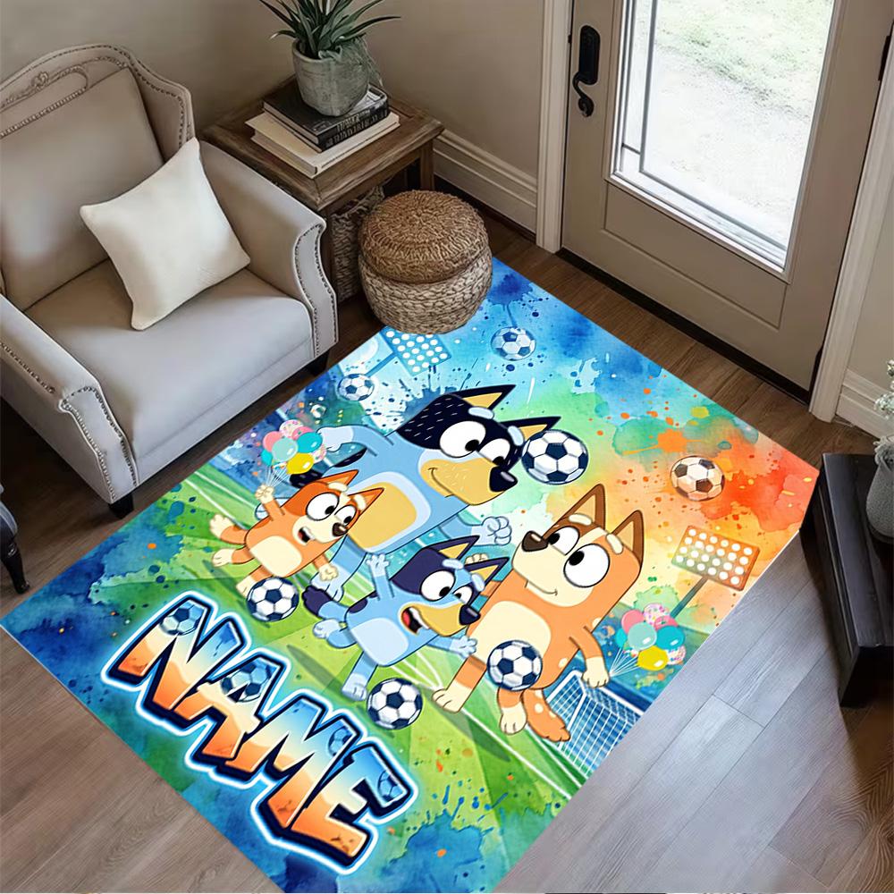 Soccer Fun Personalized Text Area Rug Suitable for Dining Room Hallway Bedrooms Outdoor Anti-slip Rug Office home decor