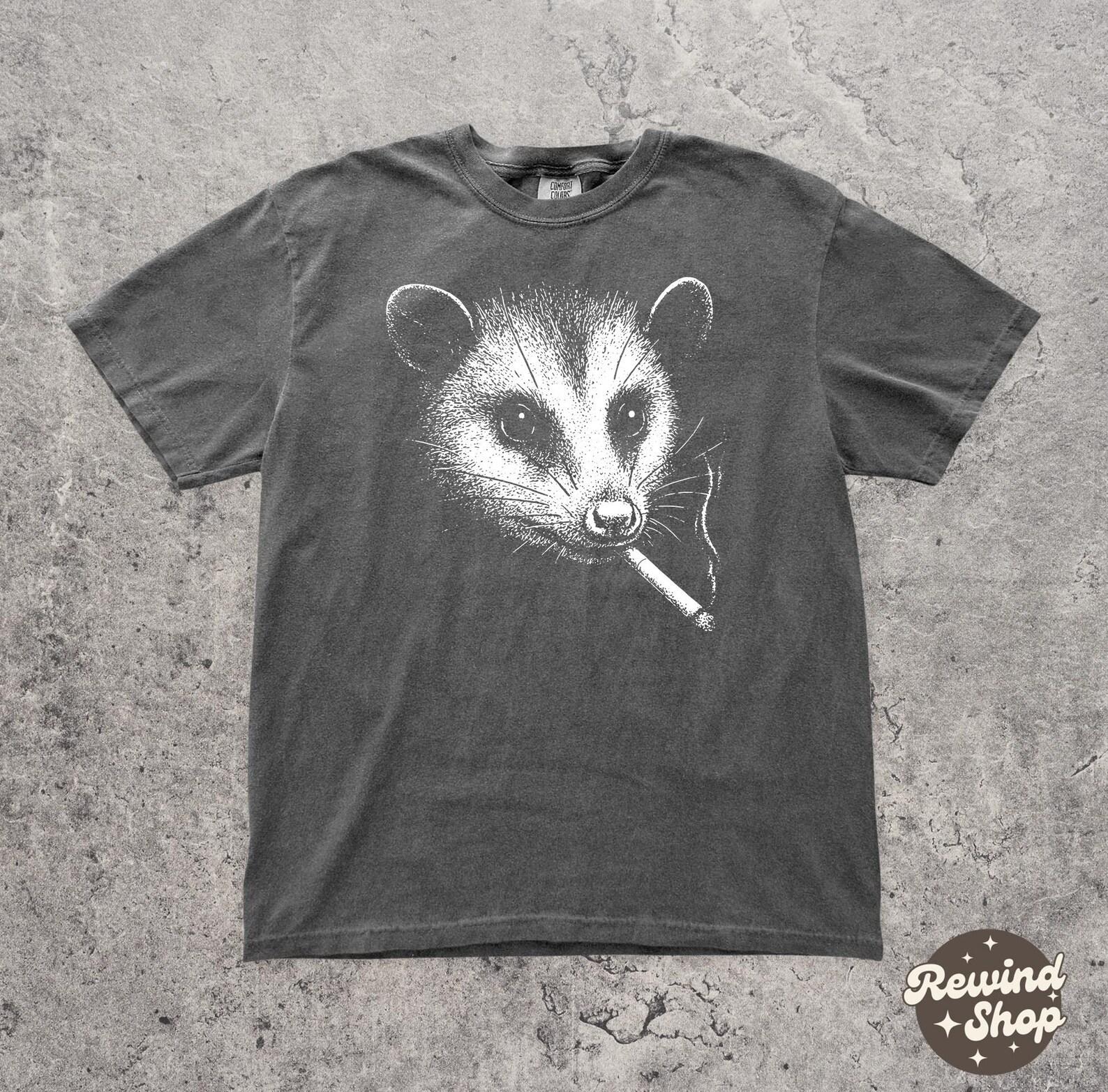 Smoking Possum Meme Comfort Colors TShirt - Brainrot Shirt - Funny Meme Possum Shirt 4XL