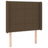 3124025 vidaXL LED Headboard Dark Brown 83x16x118-128 Cm Fabric