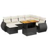 VidaXL Garden Lounge Set with Cushions 8 Pcs, Patio Sofas, Patio Furniture Set, Outdoor Furniture, Black 3272309