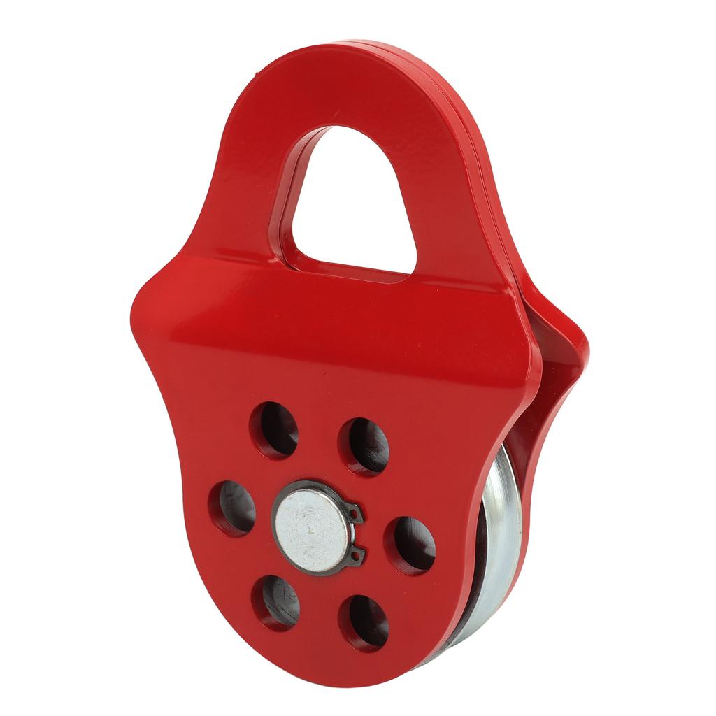 Winch Towing Pulley Snatch Block Towing Pulley 4T Load Bearing Capacity Heavy Duty Winch Pulley Red for Truck Tractor ATV UTV