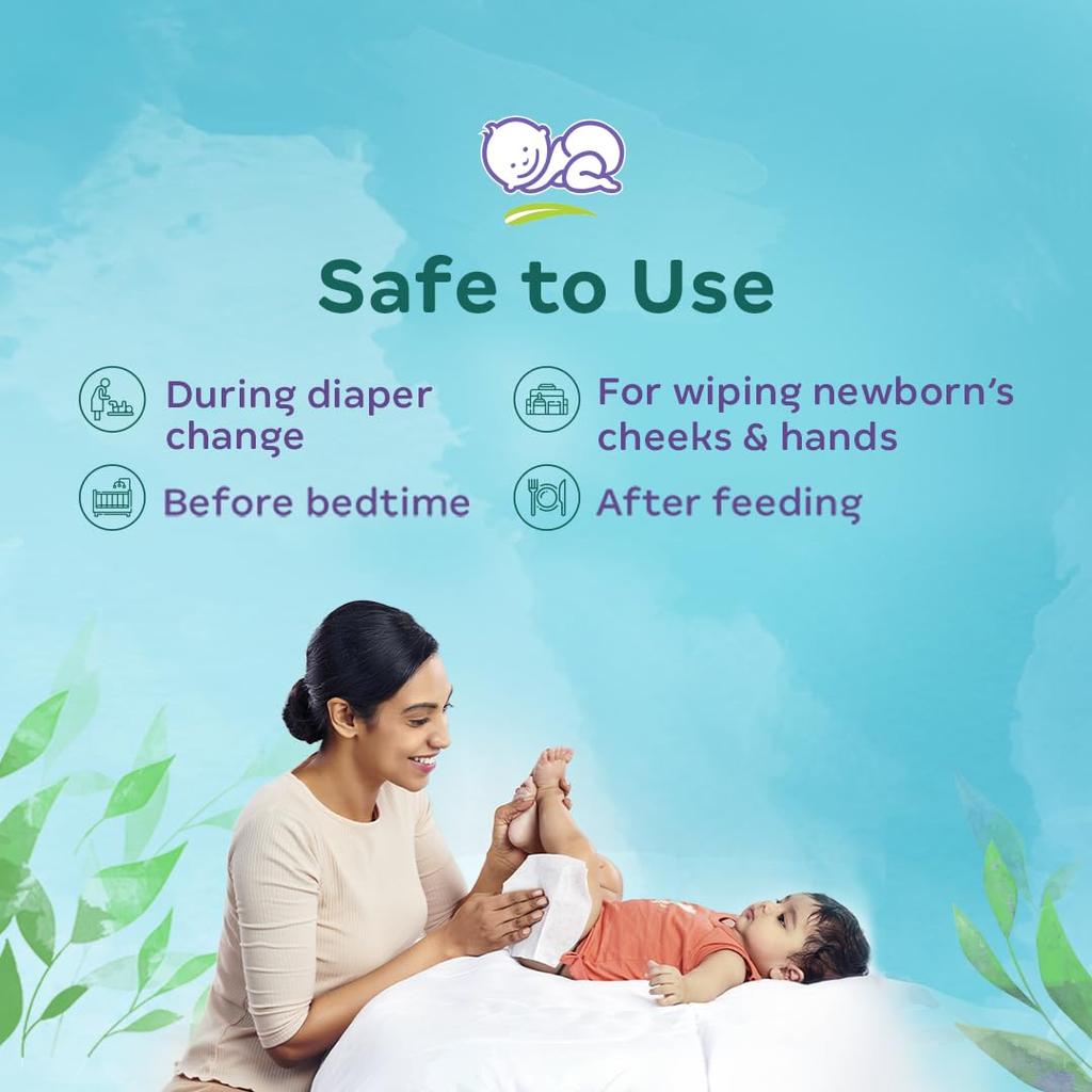 Himalaya Nature Touch Water Baby Wipes 72 Count Pack of 2 Sensitive Skin Biodegradable