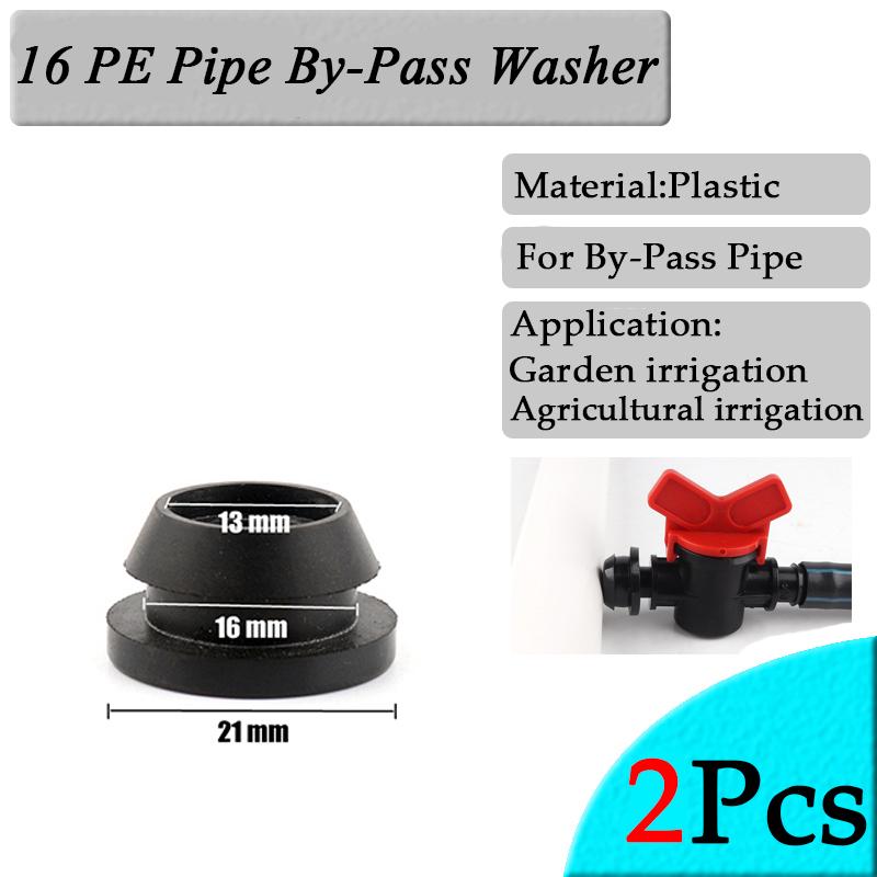 2Pcs Garden Watering Hose Connectors 16mm PE Pipe Joints Equal Elbow Straight Connector Agricultural Irrigation System Fittings