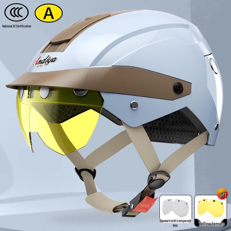 2026 Magnetverschluss Sommer Halbschale Helm: 3C-zertifizierter Sonnenschutz für E-Motorradfahrer, Unisex