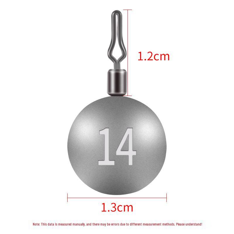 Anti-tangle Round Drop Shot Fishing Sinker with Quick Clip