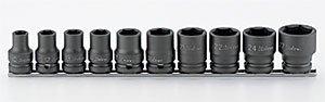 

Ko-ken Impact Hexagonal Socket Rail Set, RS14401M/10, Drive: 0.5 inch (12.7 mm), Thin, 10 Pieces, 1 Set