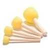 4 Pcs/Set Kid Sponge Paint Brush Wooden Handle Children Painting Graffiti 4 Size