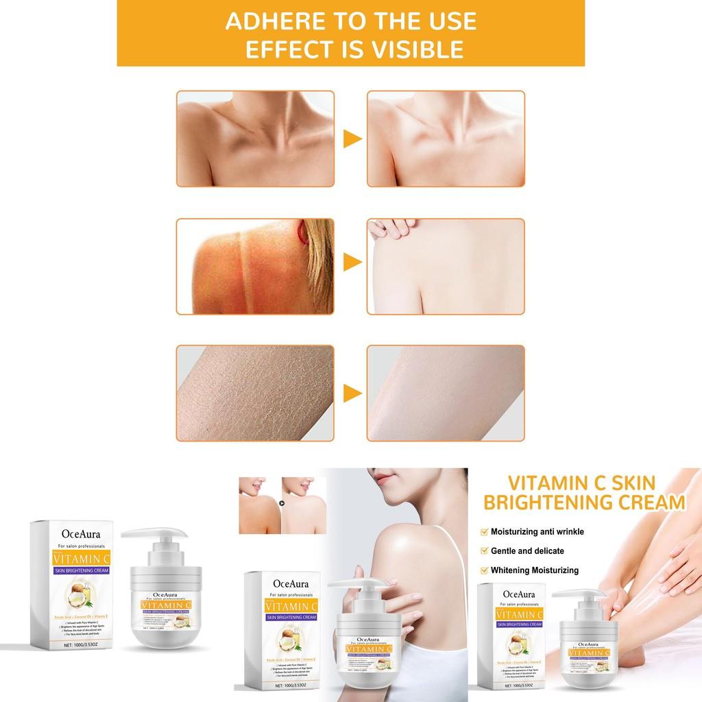 Oceaura Vitamin C Body Cream For Dry Skin Repair Hydrating And Brightening Moisturizer