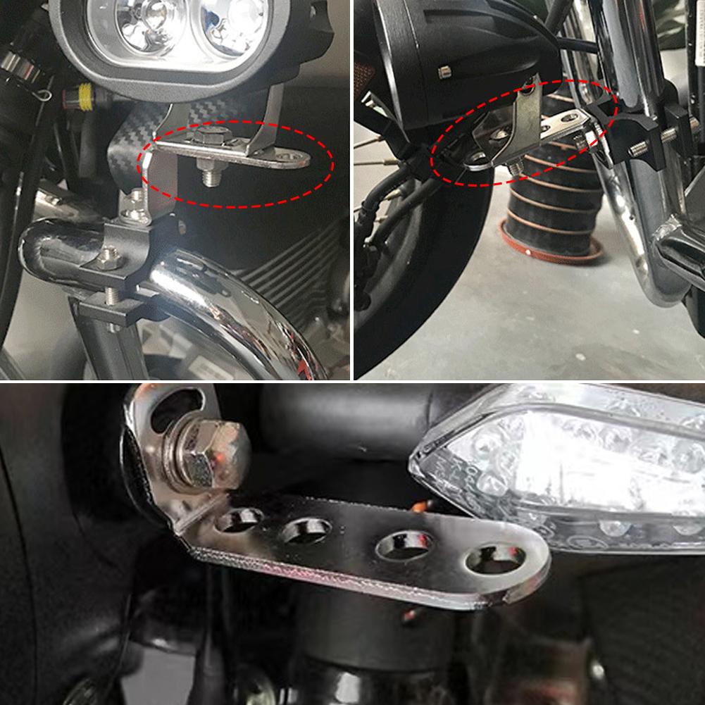 2 st Universal Motorcykel Strålkastare Montering Backspegel Strålkastare Blinkers Fäste Fast Fäste Montering