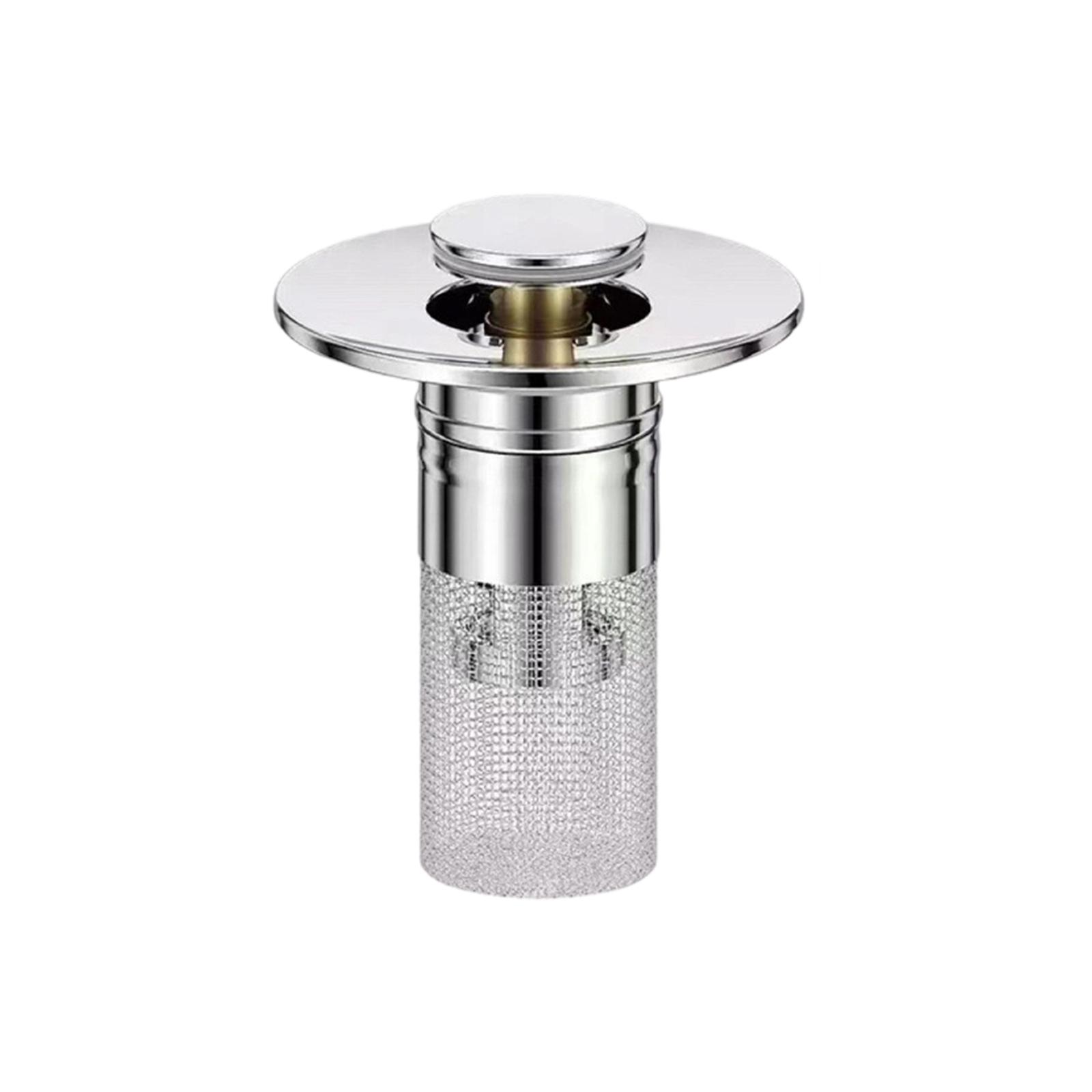 

-up Core Water Hair Filter Screen -odor Disassembly Universal Push-button Sink Plug Water Stopper One Size
