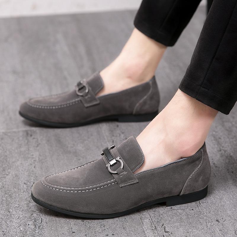 Spring men's matte leather small leather shoes foreign trade large size casual shoes single shoes lazy shoes outdoor trendy shoes men's shoes