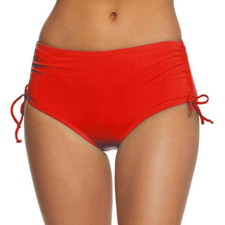 Women Bathing Suit Swim Shorts V Cut Bikini Bottom Adjustable Drawstring Ruched Side Board Shorts Boyshorts